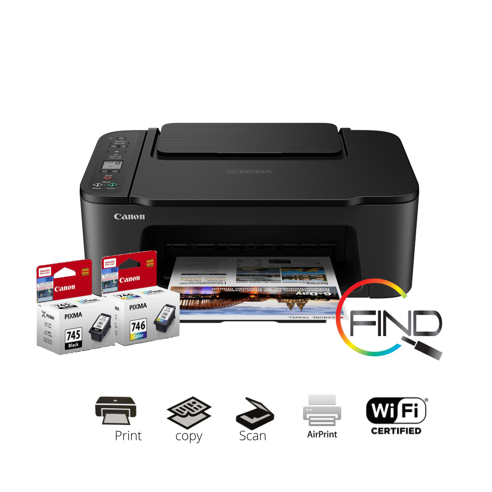 Canon PIXMA TS3470 Compact Wireless All-In-One (Print/Scan/Copy) Printer with Airprint Support | Subplace: Subscriptions Make Easier