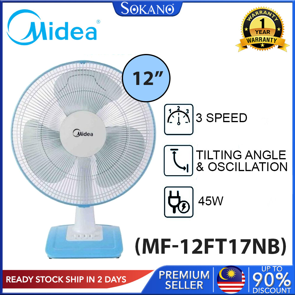 Midea 12 Inch Table Fan Kipas Meja Mf 12ft17nb Delivery Included